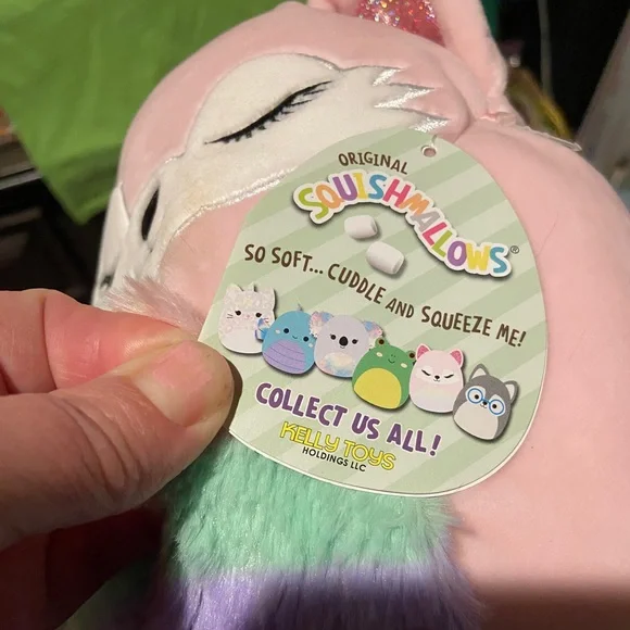 8” pink fox Squishmallow with rainbow hair - Picture 4 of 5